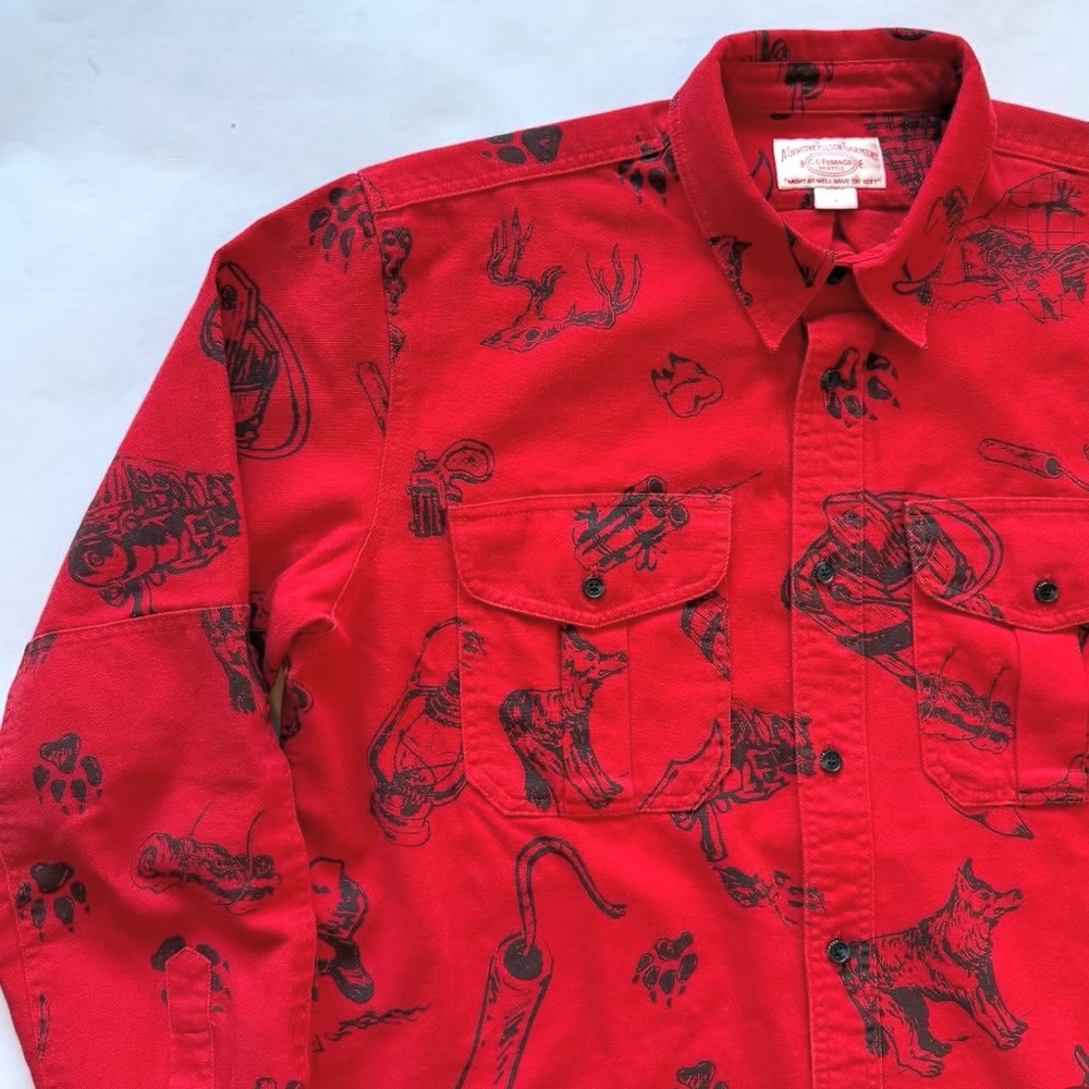 FILSON VINTAGE WASH ALASKAN GUIDE SHIRT - YUKON ROUTE PRINT